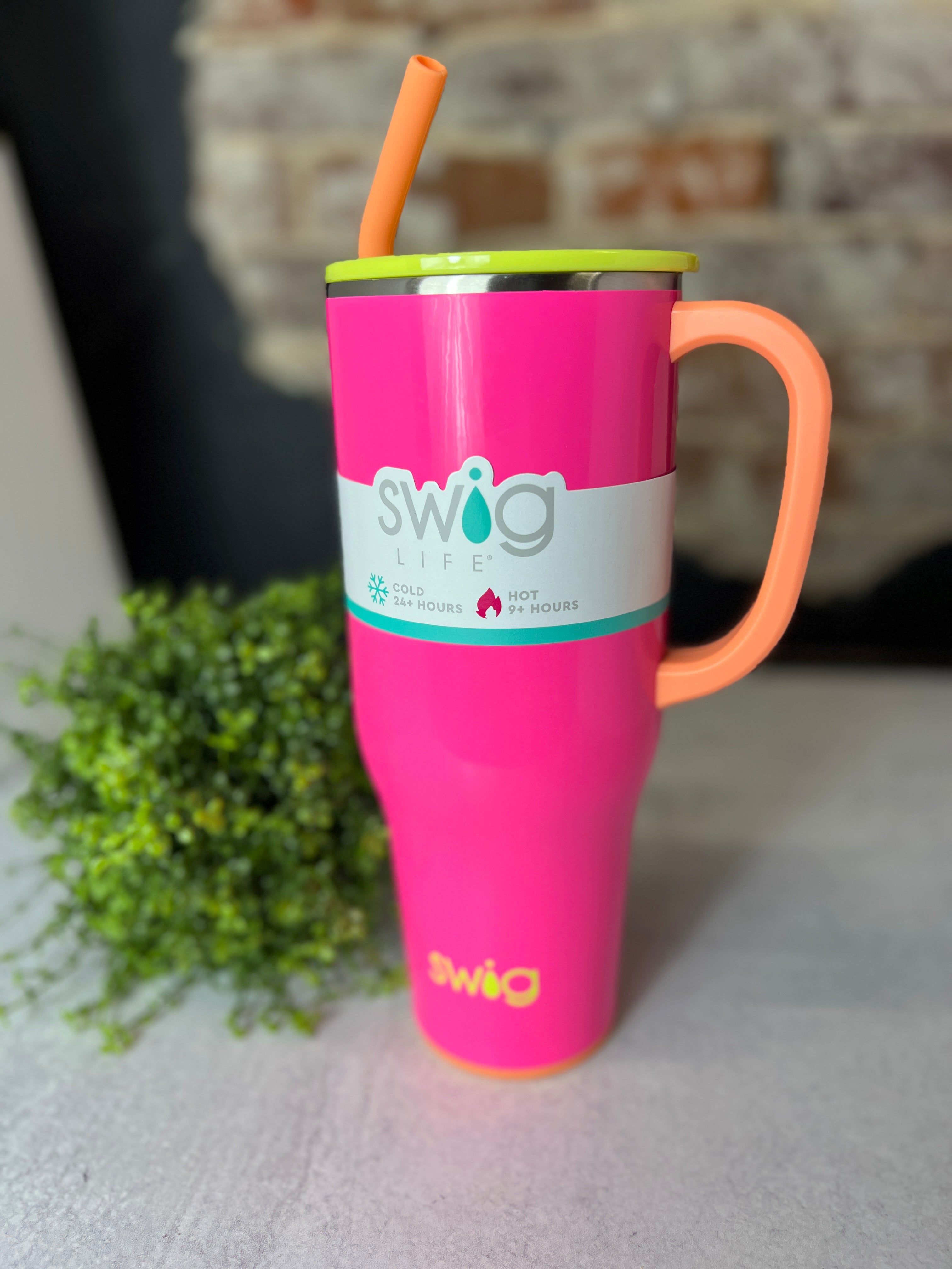 Swig Life Straw Set with Silicone Flexi-Tips, Reusable Eco-Friendly Straws  for 40oz Mega Mugs