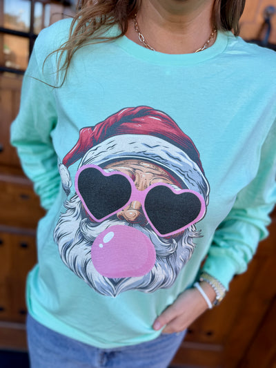 Festive, Fun & Retro Santa Long Sleeve