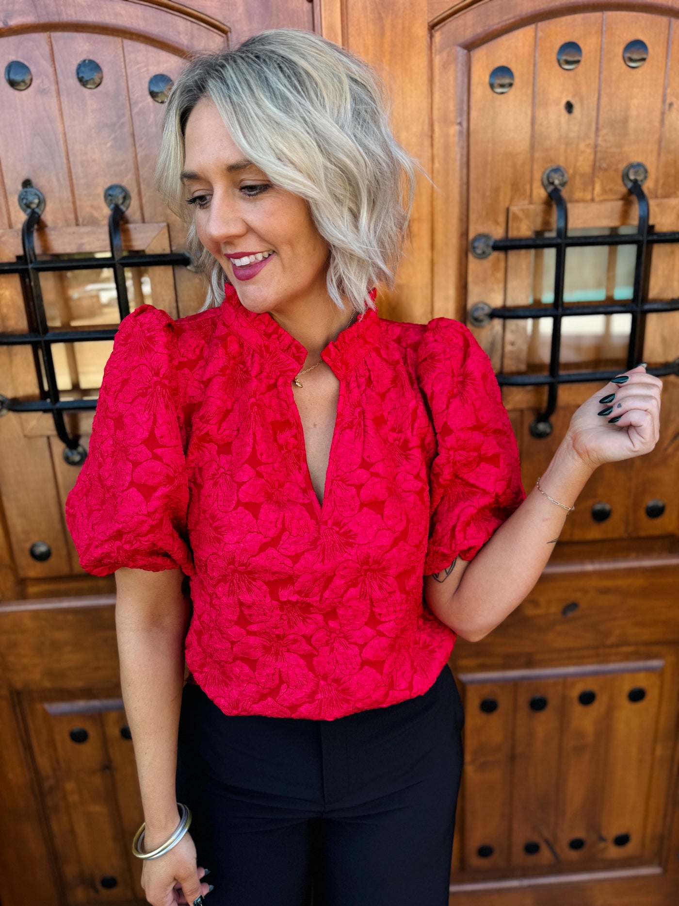 Arielle Jacquard Top