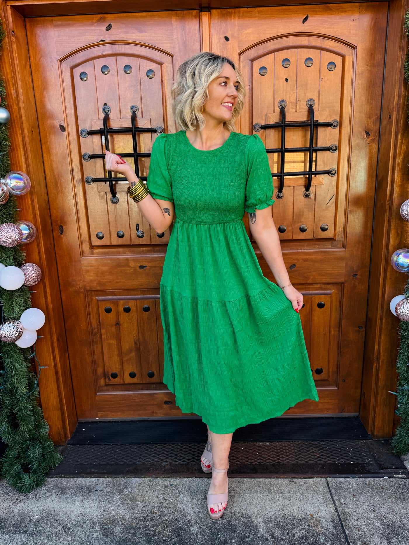 Yule-Tide Glam Dress - Green