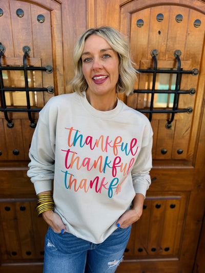 Colorful Thankful Sweatshirt