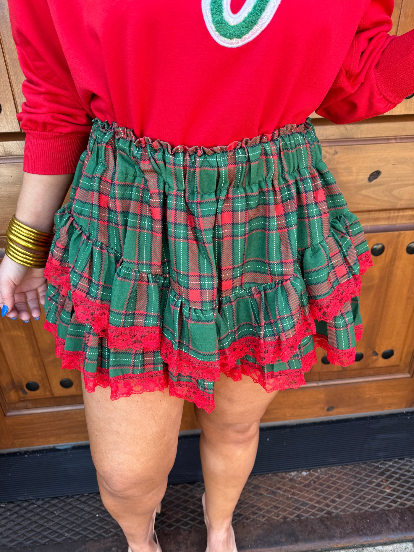 The Perfect Christmas Skort Green