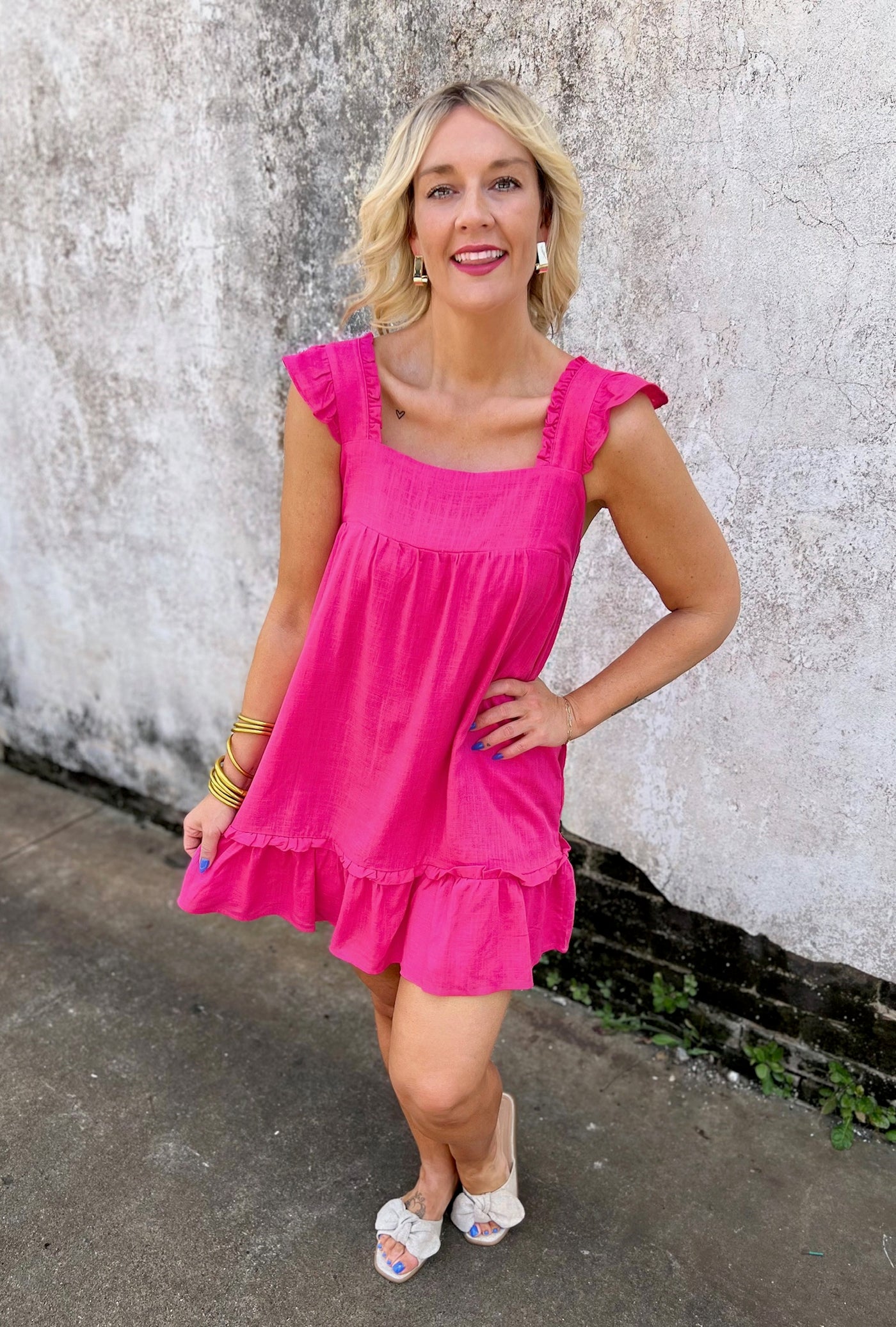 Now You Know Dress - Hot Pink