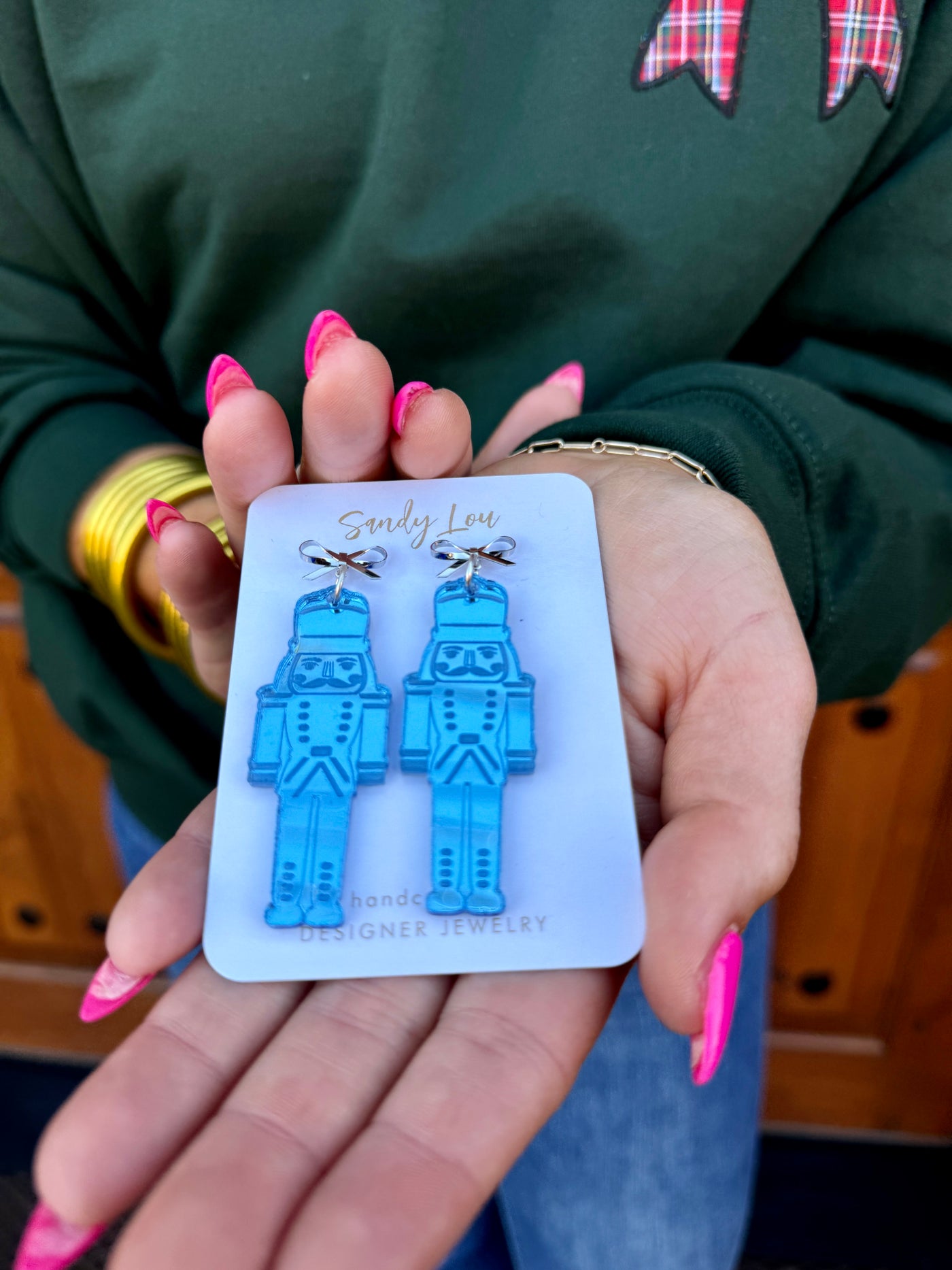 Nutcracker Earrings- Blue