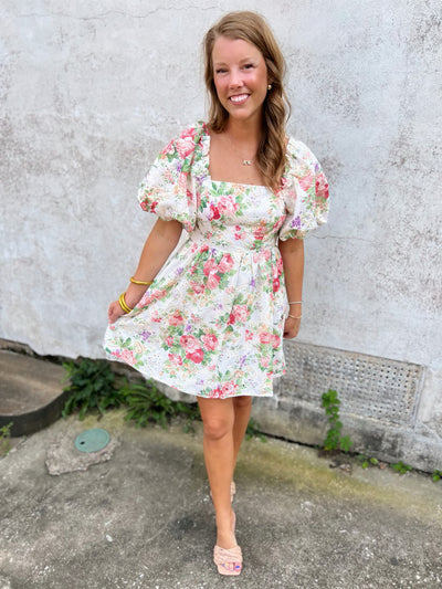 Peony Floral Eyelet Dress