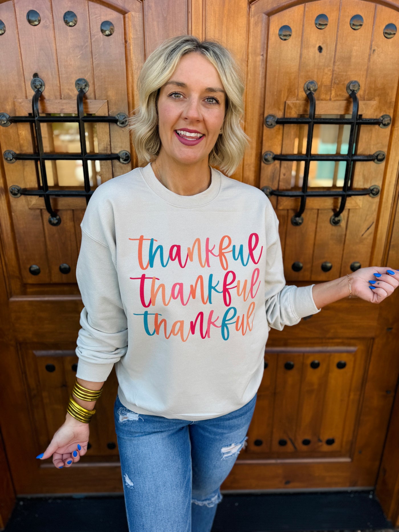 Colorful Thankful Sweatshirt