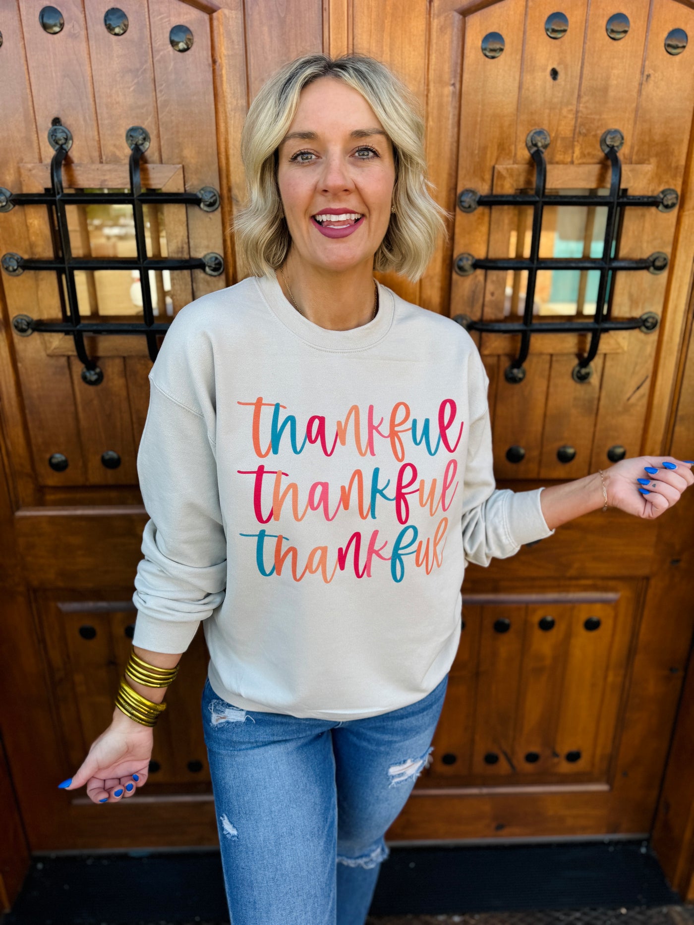 Colorful Thankful Sweatshirt