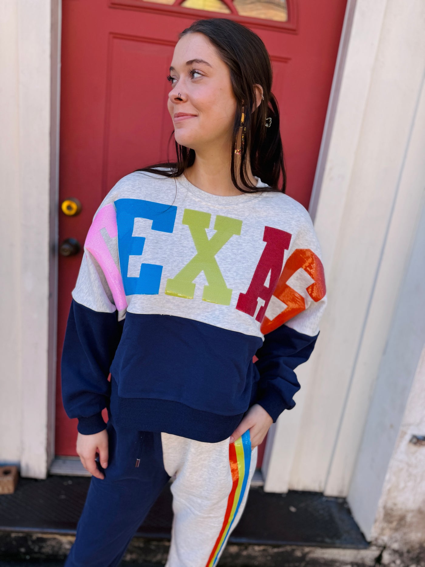 Texas Colorful Sweatshirt | Queen Of Sparkles