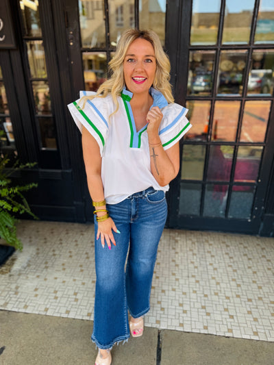 Sail & Slay Top - Green/Blue