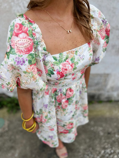 Peony Floral Eyelet Dress