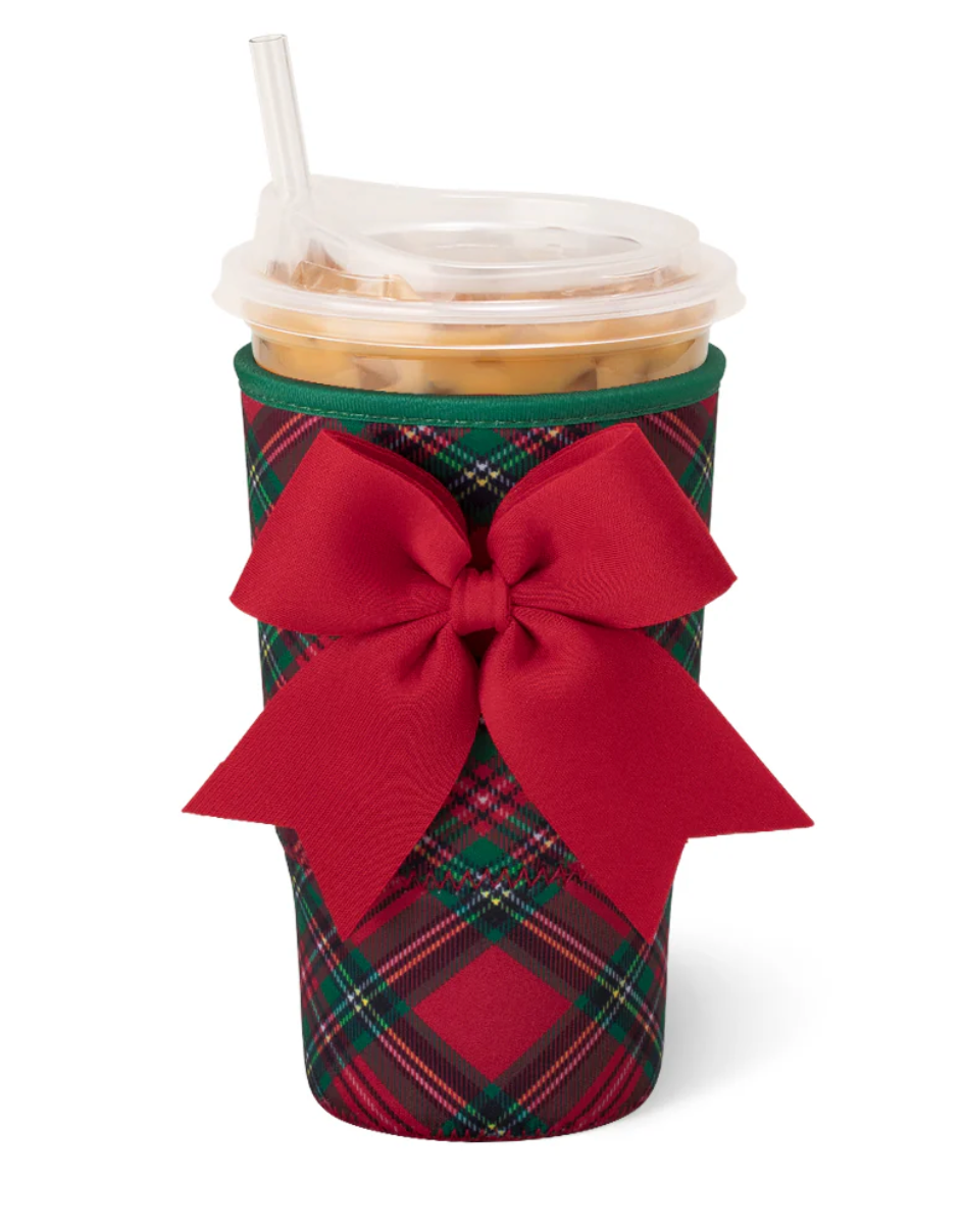 Christmas Plaid Iced Cup Coolie