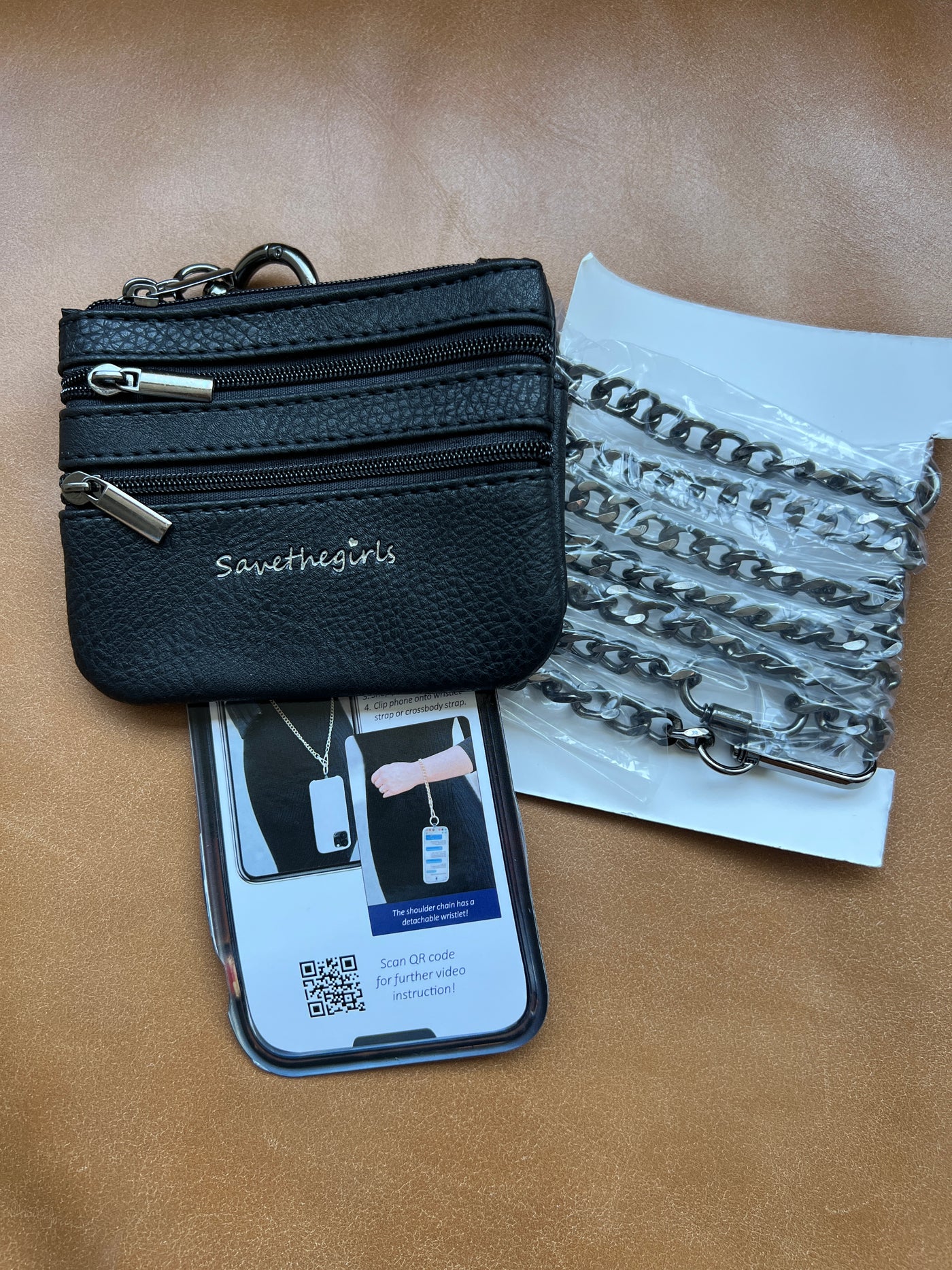 Clip & Go Metal Chain With Pouch