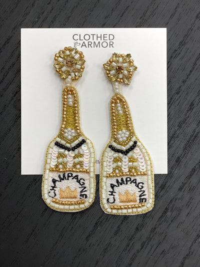 Champagne Seed Bead Earrings