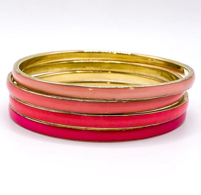 Krishna Bracelets - Pink (Set of 4) | BudhaGirl