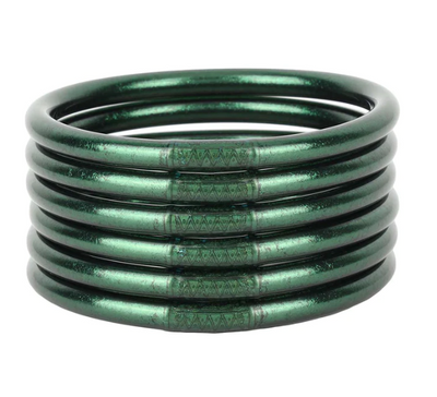 BudhaGirl Bracelets Frond Green - Set of 6