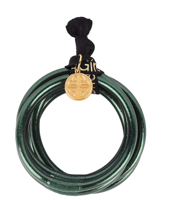 BudhaGirl Bracelets Frond Green - Set of 6