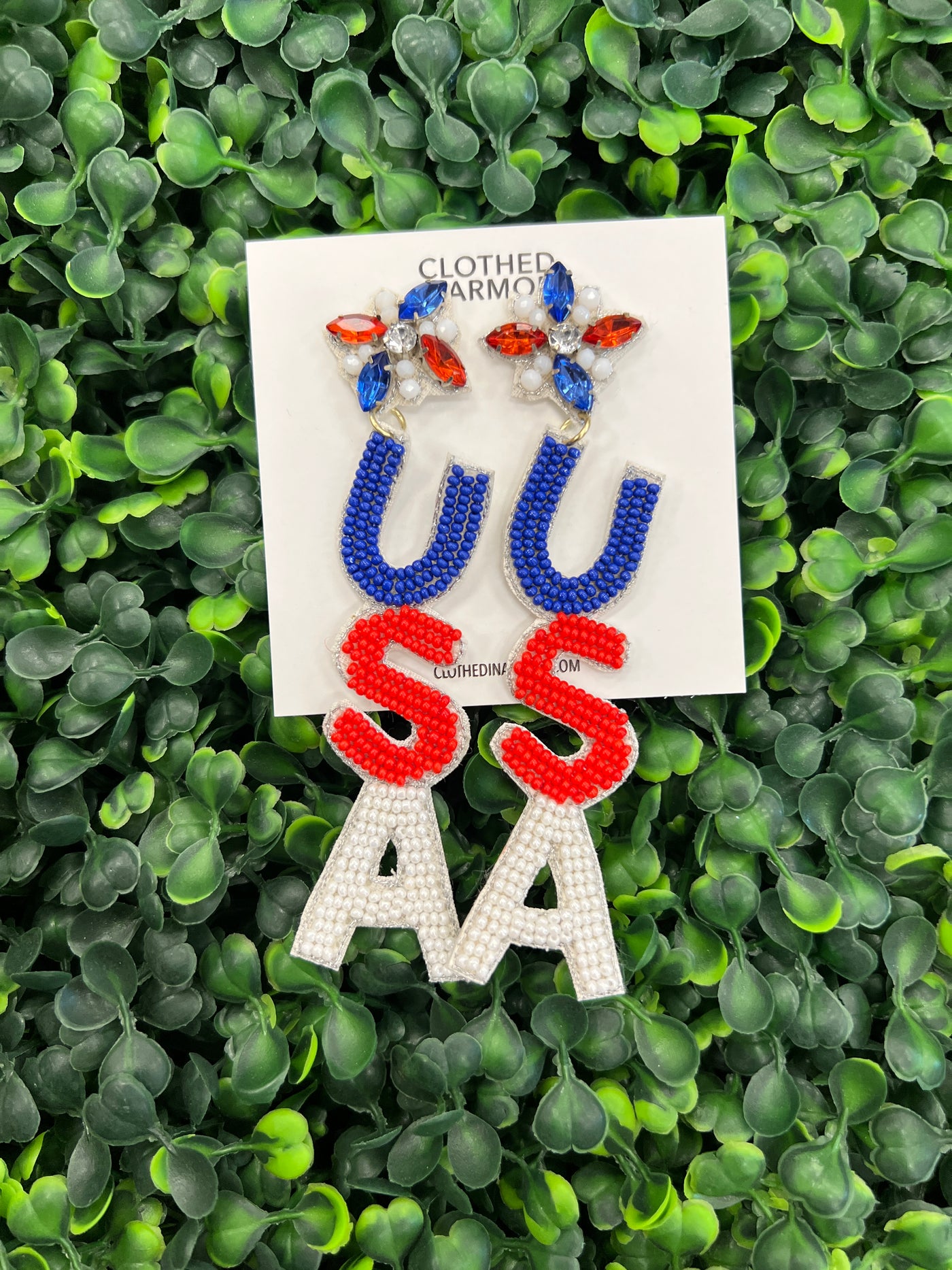 USA Beaded Earring