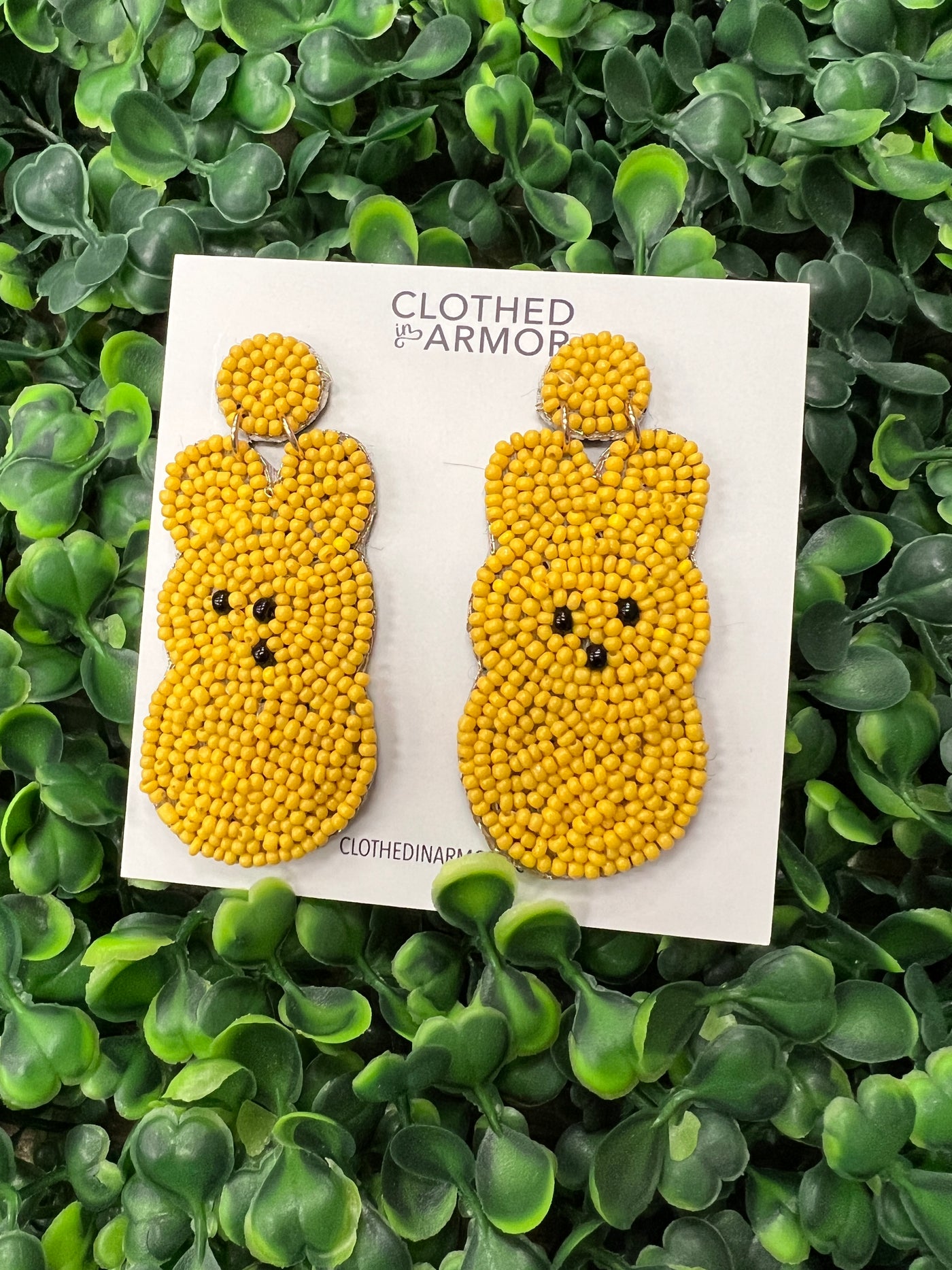 Funny Bunny Earrings- Yellow